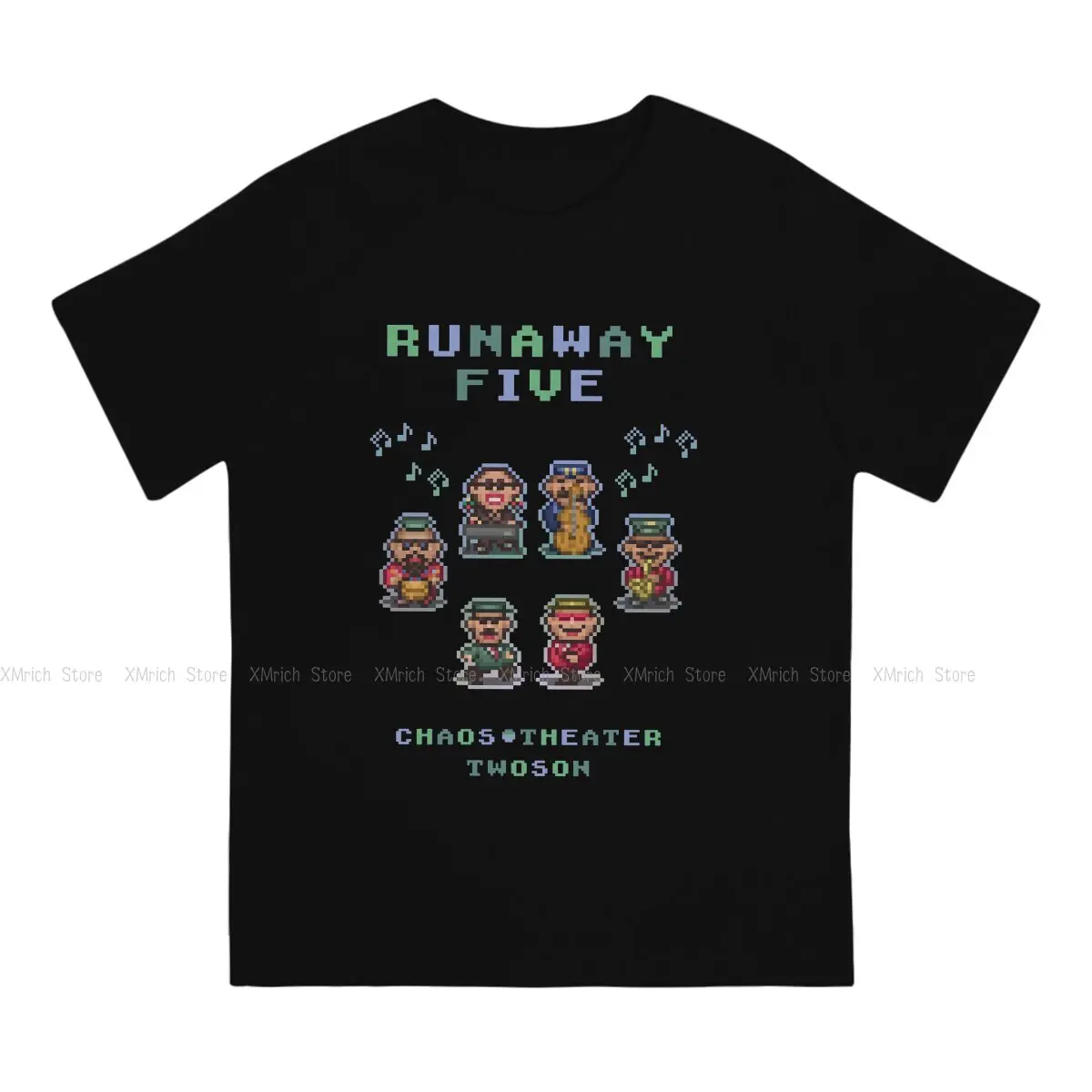 Runaway Five T-Shirts for Men Mother EarthBound Game Funny 100% Cotton Tees O Neck Short Sleeve T Shirt Graphic Printed Clothes