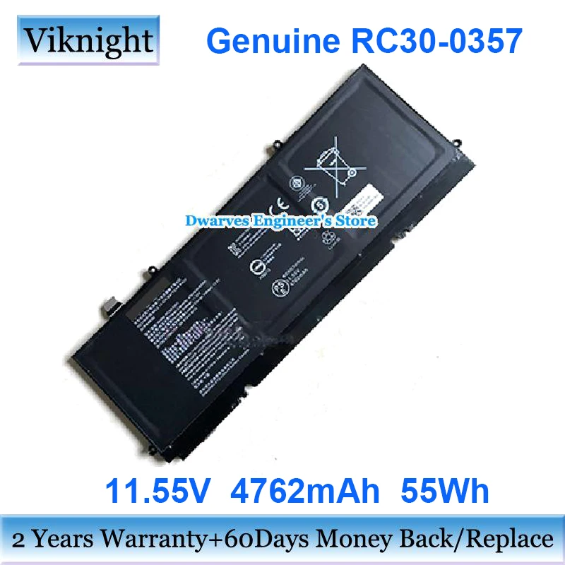 11.55V 55Wh RC30-0357 Battery For Razer Book 13 UHD Touch 2020 Book 13 Core I7 Notebook Rechargeable Battery Packs 4762mAh