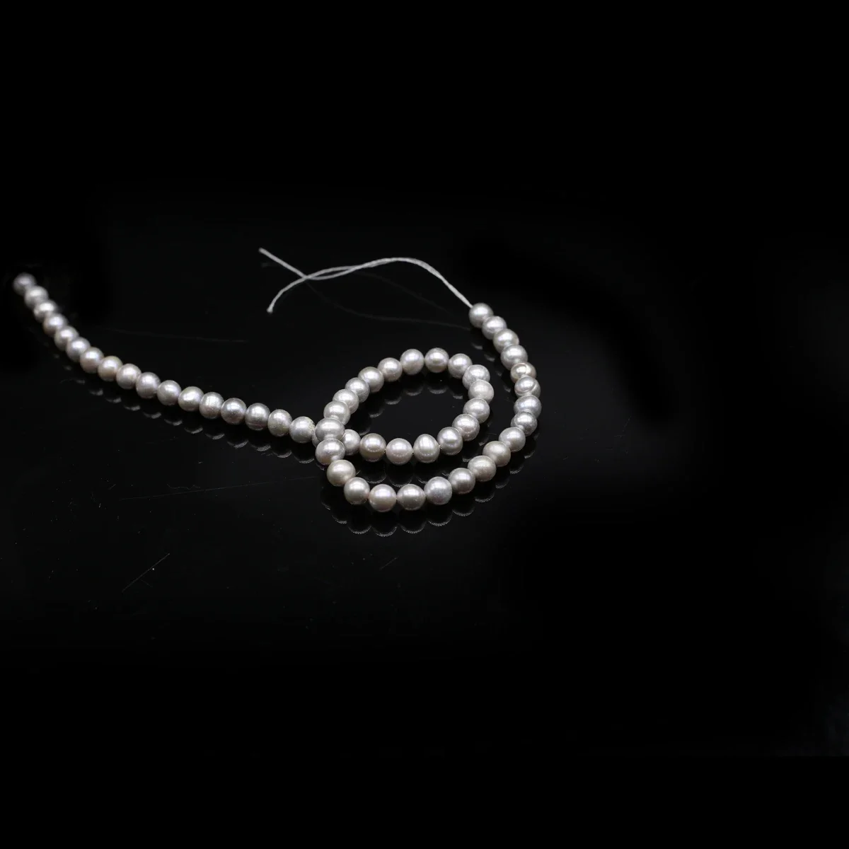 Natural Freshwater Pearl Gray near round Beads 100pcs for DIY Jewelry Making Charms Accessories Women Men Necklace Gift