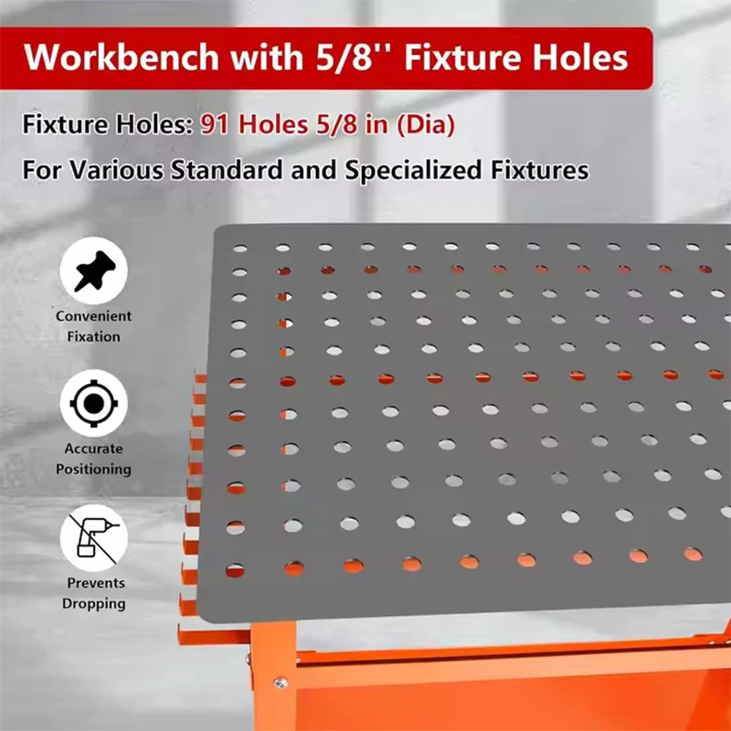 Welding Workbench  Static Load Capacity: 300 Kg 4-Wheel Mobile Workbench  Welding Cart | Multi-Purpose Tool Cart