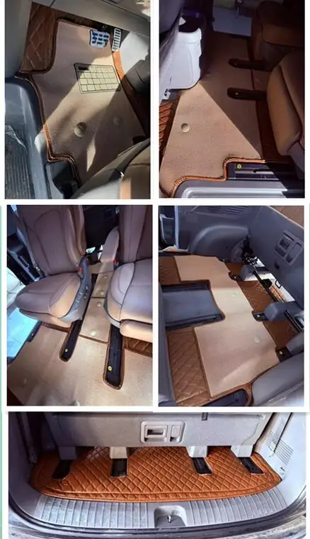 

Комплект ковриков для пола салона и багажника для Hyundai Staria 7 мест 2022-2026 годов. Высококачественные водонепроницаемые двухслойные коврики.