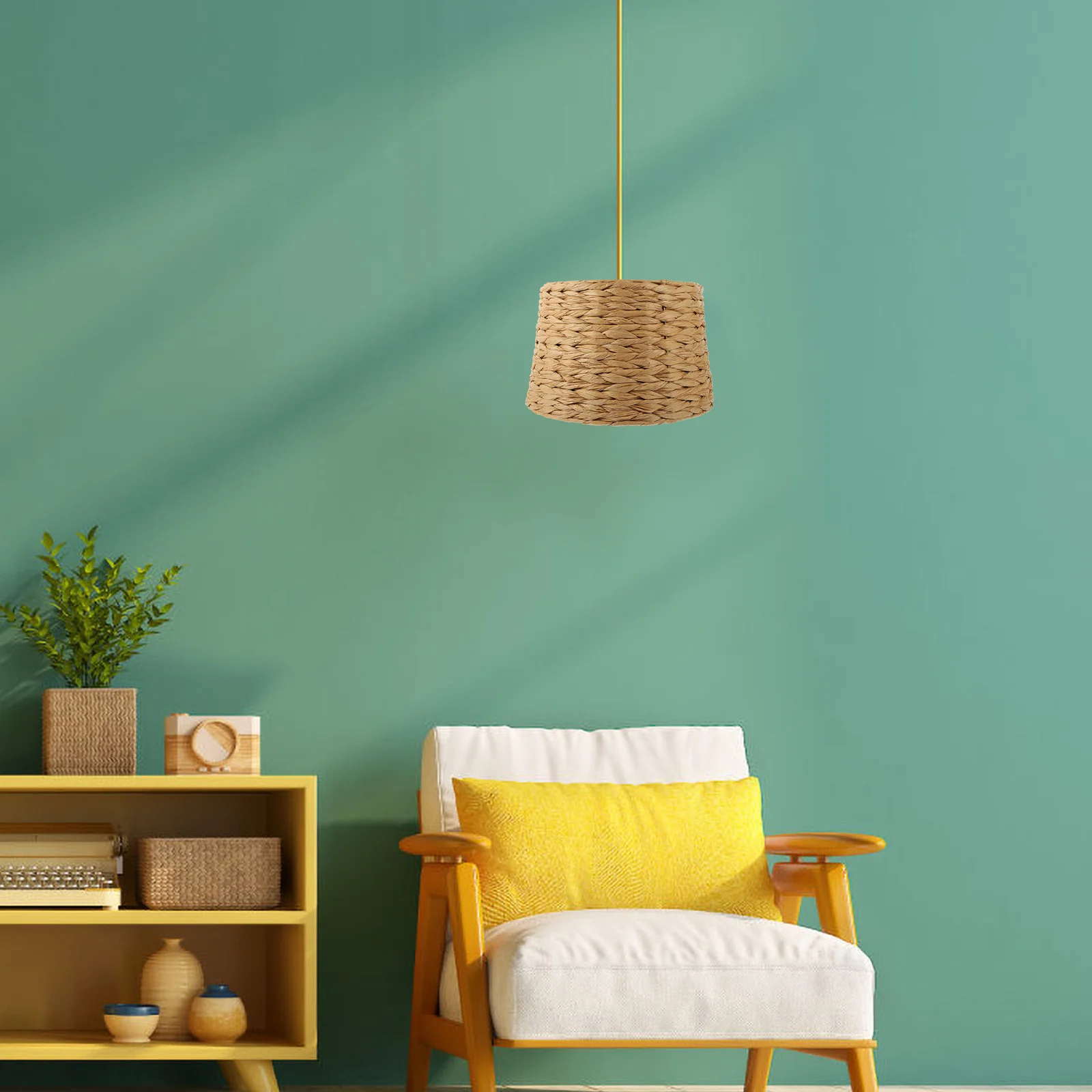 

Woven Lamp Shade Table Lamp Replacement Cover Rustic Style For Living Room Bedroom Home Lighting Decor Accessory