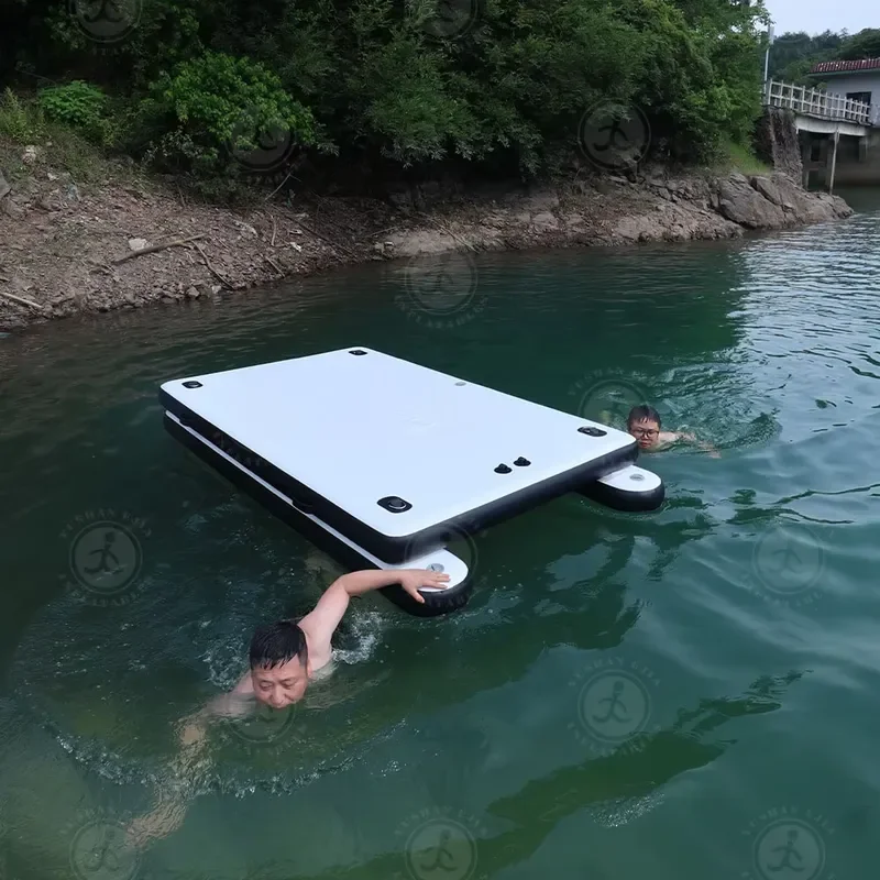 Discounted Price Drop Stitch Water Leisure Folding Paddle Boat Inflatable Floating Pontoon Dock Static Floating Fishing