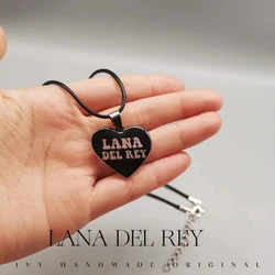 Lana Del Rey Heart Necklace Pendant for women Acrylic Lana Del Rey Accessories Necklace Charms Jewelry Custom Gifts for Girl