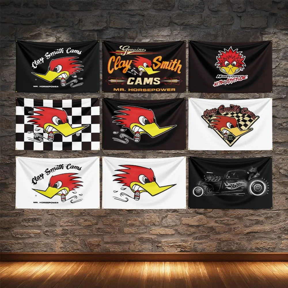 Clay Smith Cams Flag Polyester Digital Printing Classic Super Cars Banner