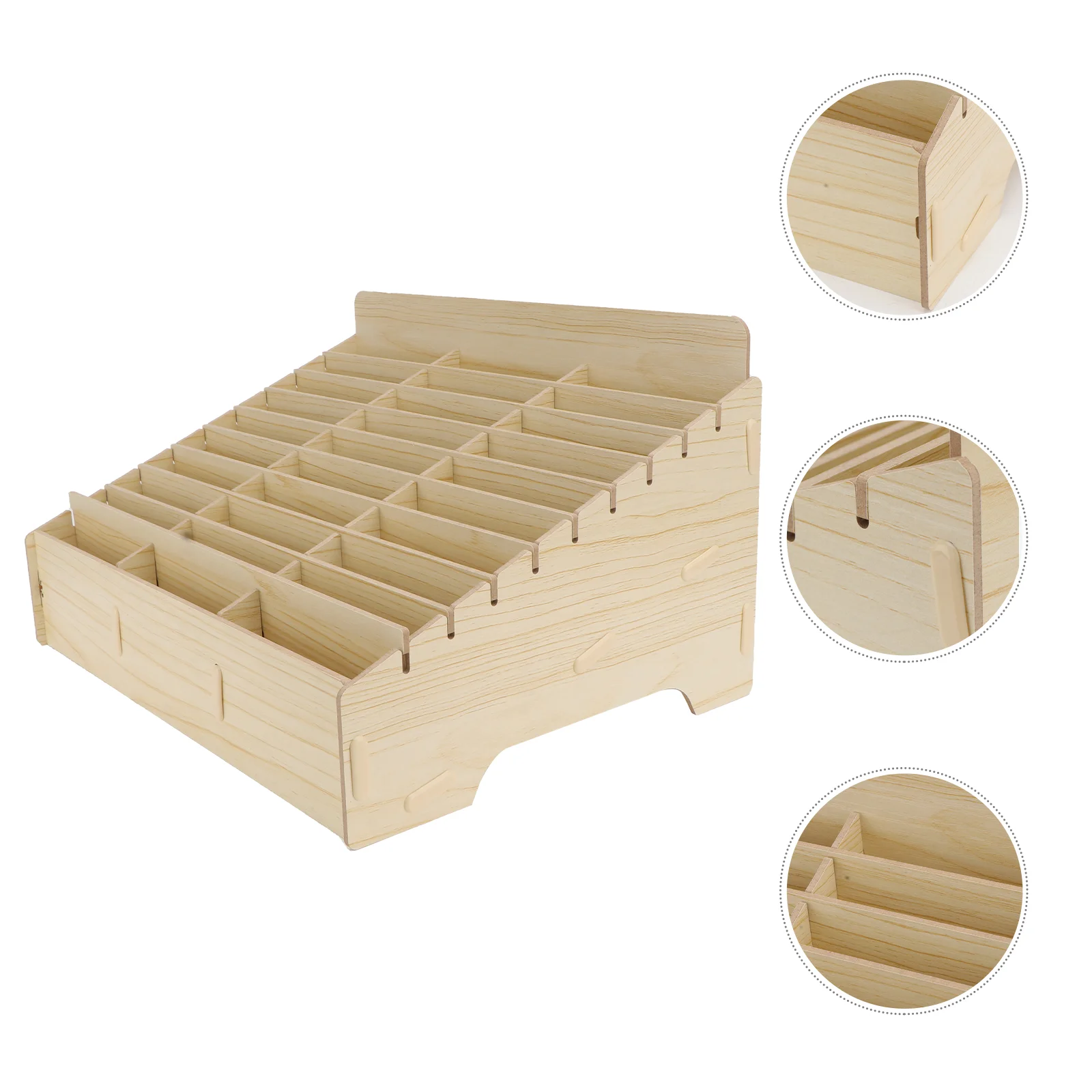 Mobile Phone Storage Box Meeting Room Cell Rack Display Wooden for Meetings Case Multi-grid