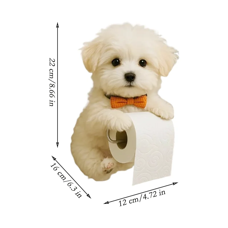 جديد الحرف التماثيل ديكور المنزل لطيف الكلب الأنسجة حامل ورق المرحاض حامل الراتنج الزينة قلادة