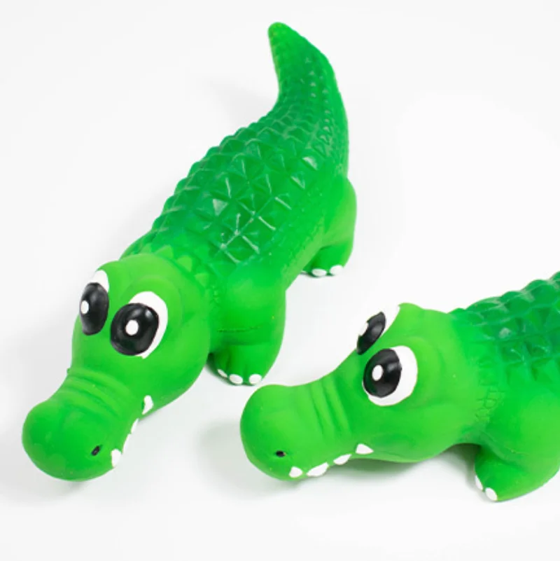 Latex Crocodile Pet Dog Toy Squeaky Sound Training Toys Teeth Cleaning Chew Toy Pets Interactive Play Pet Accessories