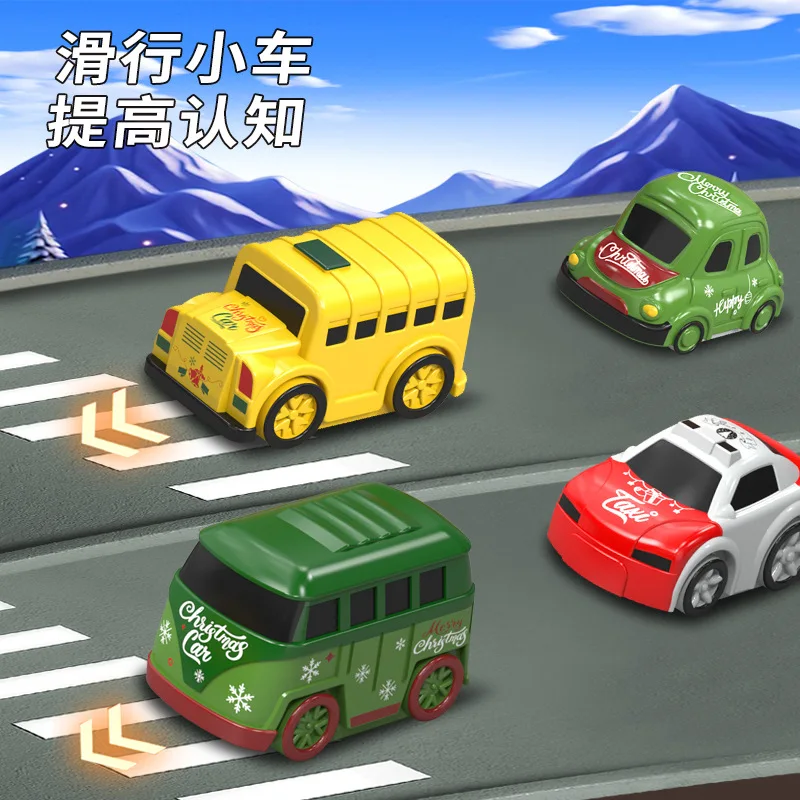 الأطفال مغامرة سباق المسار اللعب Diy تجميعها ألعاب الديناصور انزلاق سباق المسار سيارة مجموعة أطفال لعبة تفاعلية هدية الكريسماس #4