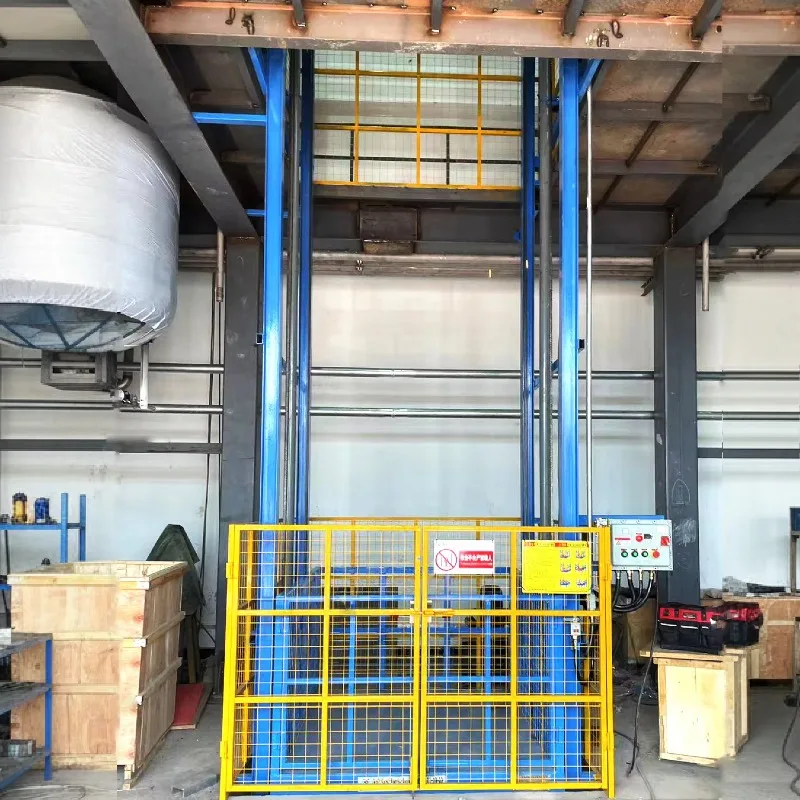 Custom Enclosed Guide Rail Cargo Lift Hydraulic Goods Elevator for Factory Workshop and Heavy Pallet Transportation