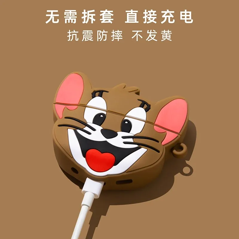 ل Airpods Pro 2 Pro 3 1 2 3 4 Pro 3D kawaii لطيف جميل القط ماوس سيليكون حقيبة سماعة الاذن غطاء