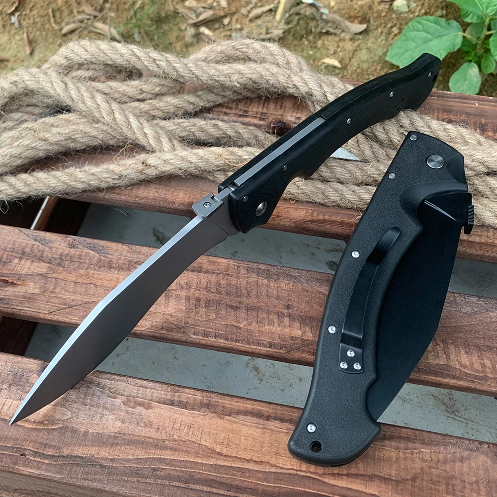 Cold Large Rajah 14.13\'\' Military Tactical Knife AUS10 Steel Outdoor Hunting Survival Pocket Folding Knife for Men Gift EDC Tool