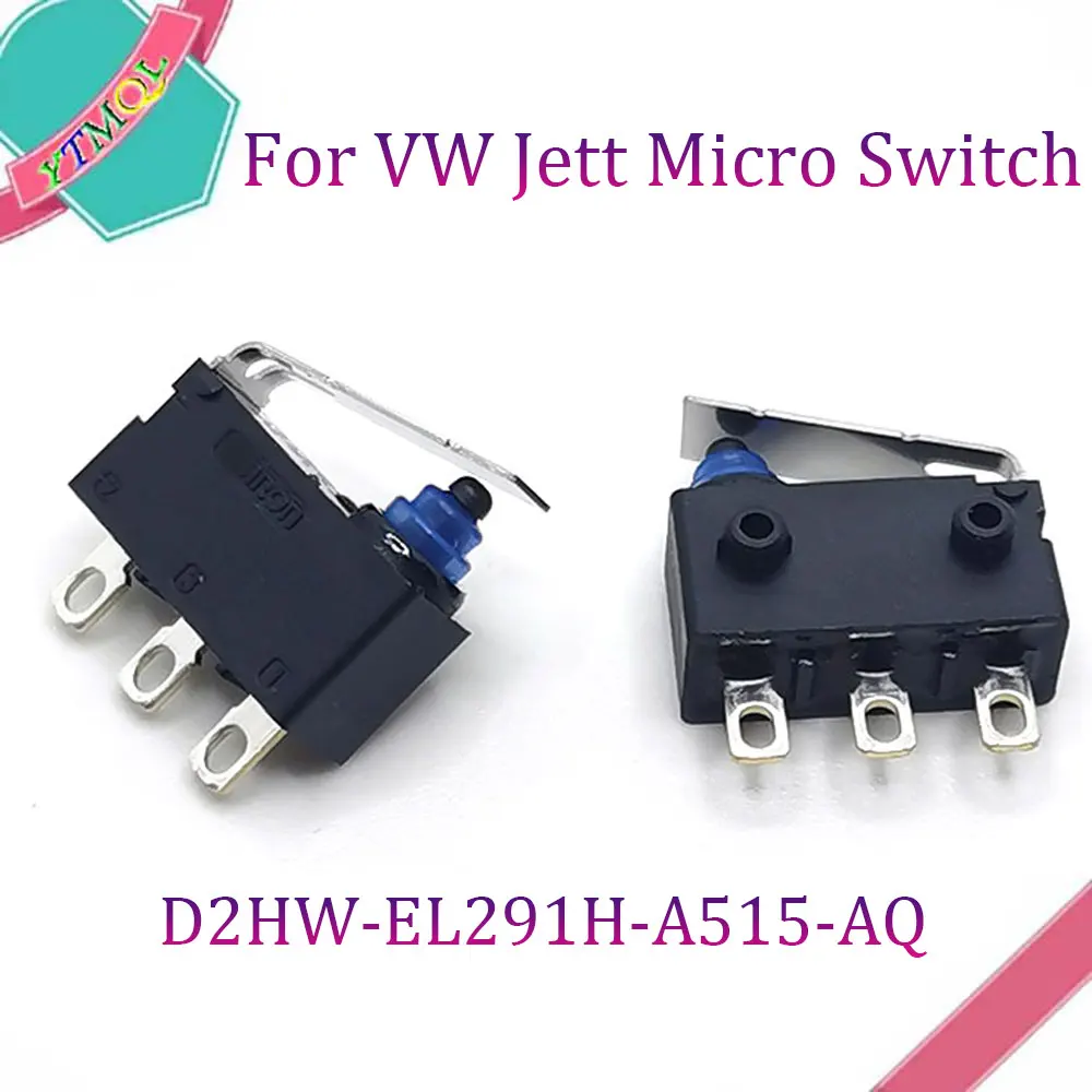 10-100Pcs For VW Jett Car Door Lock Micro Switch D2HW-EL291H-A515-AQ IP67 Waterproof Touch With Metal Handle