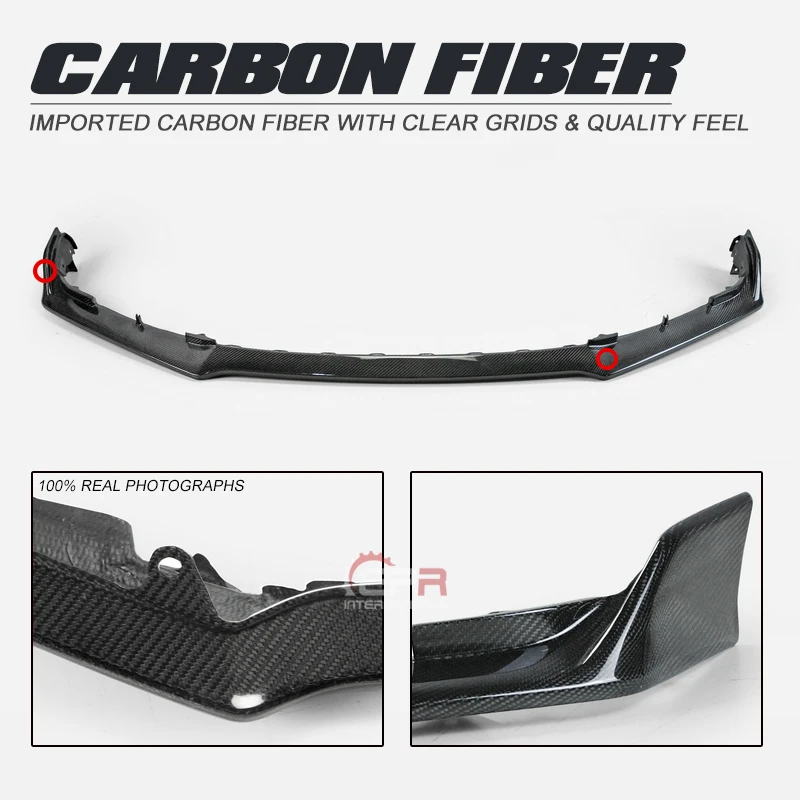 Armazém dos EUA para FK8 Civic Type-R OEM fibra de carbono lábio do para-choque dianteiro