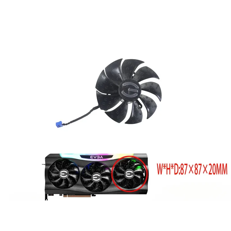 87MM PLD09220S12H T129215SU DC12V 0.55A 4Pin Graphics Card Fan for EVGA RTX 3070 3080 Ti 3090 FTW3 ULTRA GAMING GPU Cooler
