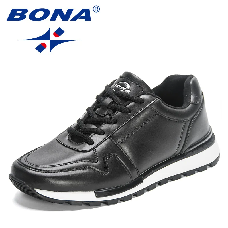 BONA 2023 New Designers Casual Shoes Trendy Sneakers Men Italian Breathable Leisure Shoes Man Non-slip Footwear Vulcanized Shoes