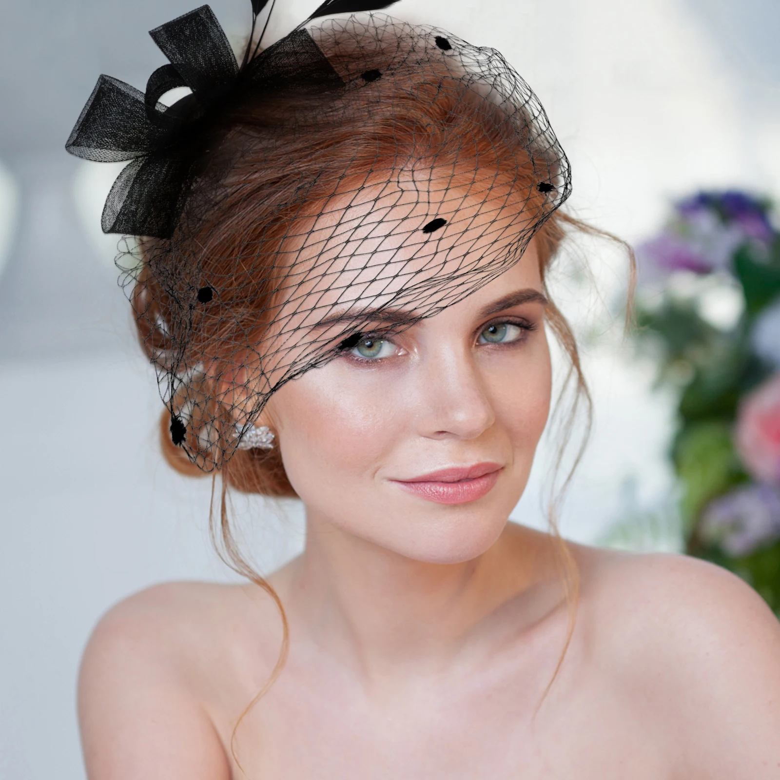 

Mesh Barrettes Bridal Hair Accessories Women Fascinator Headband Birdcage Veil Tea Party Hat Wedding Occasions