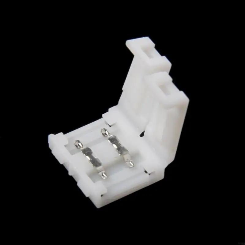 A9BD Solderless Clip-On Connector Connector 2 Pin 10mm for 5050 Single Color LED Strip