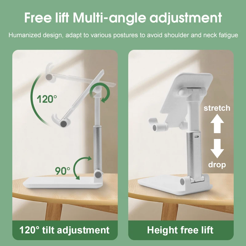 Mobiele Telefoon Standaard Desktop Luie Bed Universele Ondersteuning Rack Opvouwbaar Hijsen Multifunctionele Telescopische Verstelbare Houder Nieuw