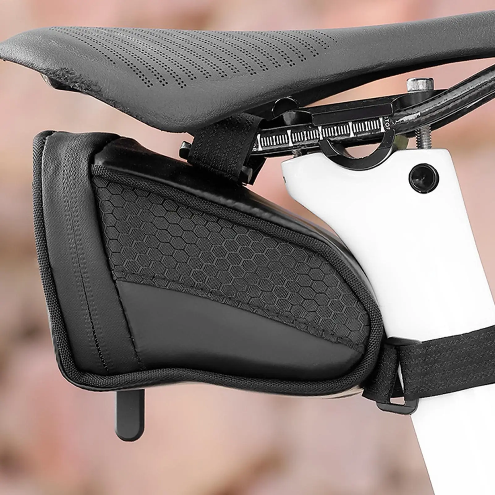حقيبة دراجة مقاومة للماء كبيرة بسحاب حقيبة تخزين سرج للدراجة تحت المقعد لأداة الضوء الخلفي لركوب الدراجات الكهربائية على الطرق الجبلية #3