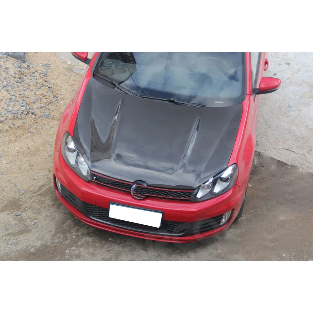 JMCARCOOL المصد الأمامي محرك هود ل Volkswagen Golf 6 VI MK6 GTI R20 2010-2013 غطاء فتحة التهوية غطاء محرك السيارة ألياف الكربون