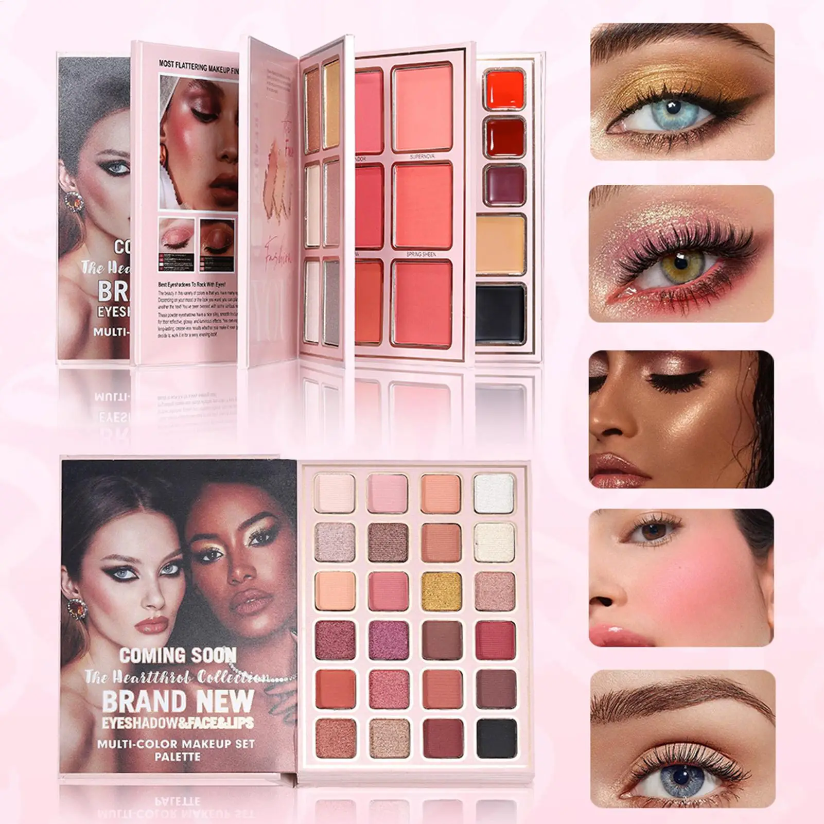 

Палитра для макияжа Палитра для макияжа лица Портативная палитра теней для век Палитра для макияжа Книга «все в одном» Набор для макияжа Макияж для начинающих