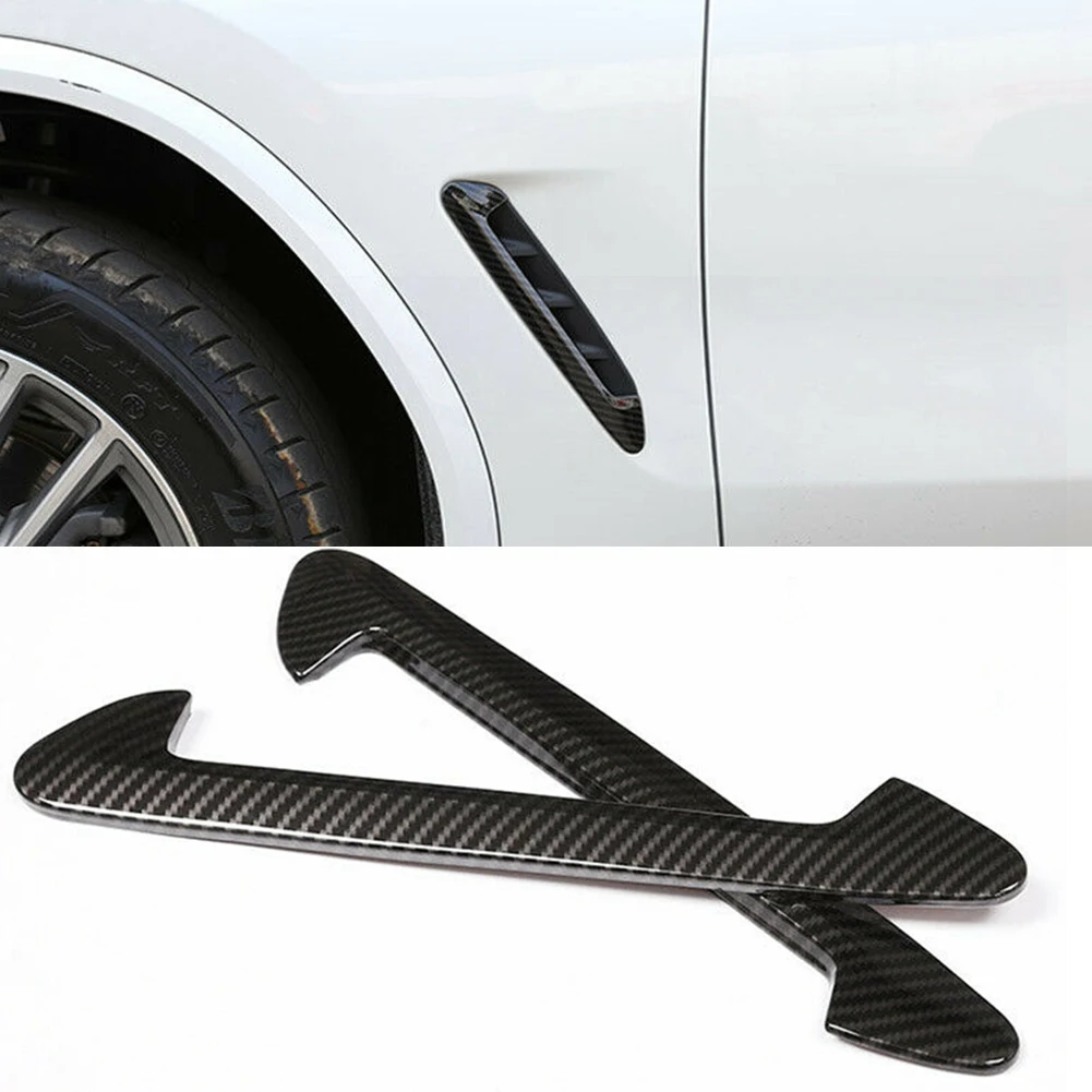 Carbon Fiber Car Side Air Fender Vent Trim Decoration for BMW X3 G01 X4 G02 2018 2019 2020 2021 2022 2023 ABS Plastic