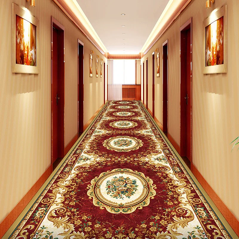 Light Luxury Diamond Shaped Pattern Lobby Carpets Rug Stairway Hallway Stairs Home Decor Corridor Aisle Runner Wedding Anti Slip