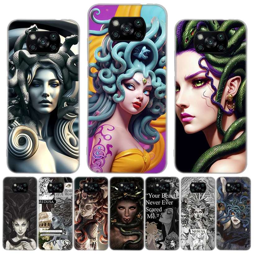 Medusa Greek Mythology Silicon Call Phone Case For Xiaomi Poco X3 Nfc X5 X6 F6 F5 Pro M5S M5 X4 F4 GT M4 M3 F3 F2 F1 M2 Cover X3