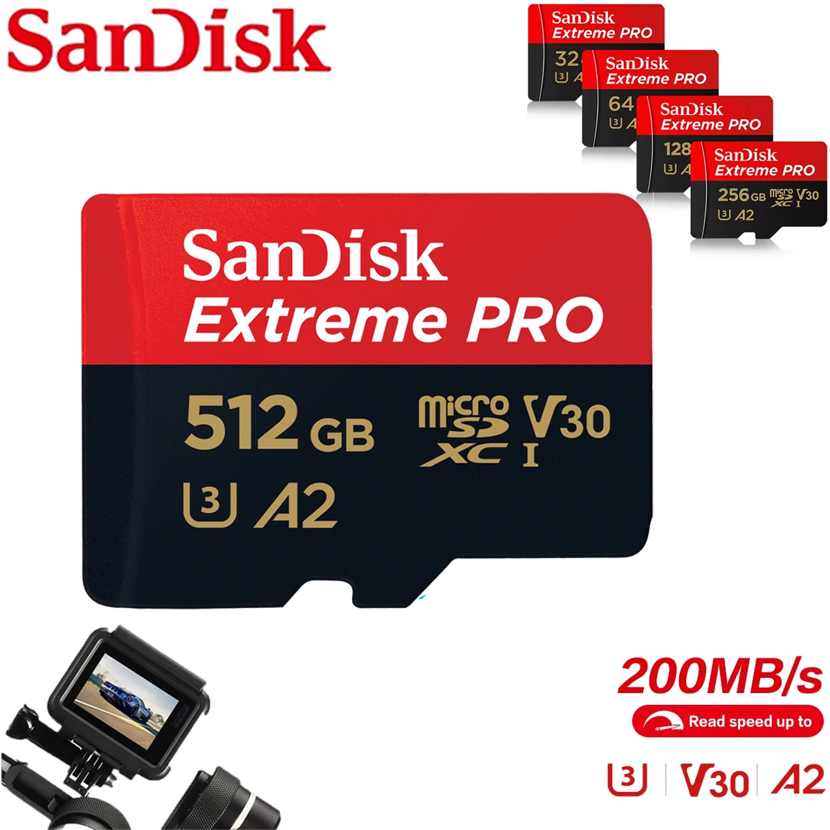 Sandisk A2 TF Memory Card 512GB 256GB 128GB 64GB 32GB TF Micro SD Microsd Dropshipping