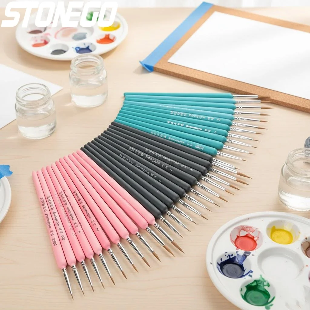 Miniature Hook Pen Brush Set 3pcs 11pcs Soft Hair Watercolor Oil Acrylic Gouache Painting Brushes for Artists Beginners