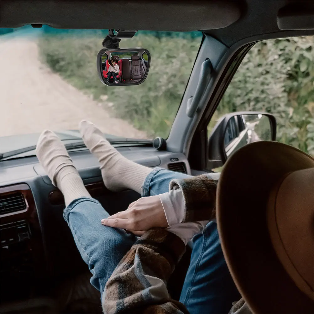 2 قطعة مرآة مراقبة المقعد الخلفي مرآة عرض الطفل عالمية تناسب 360 دوران زاوية واسعة للرؤية الخلفية الداخلية للسيارة الرضع
