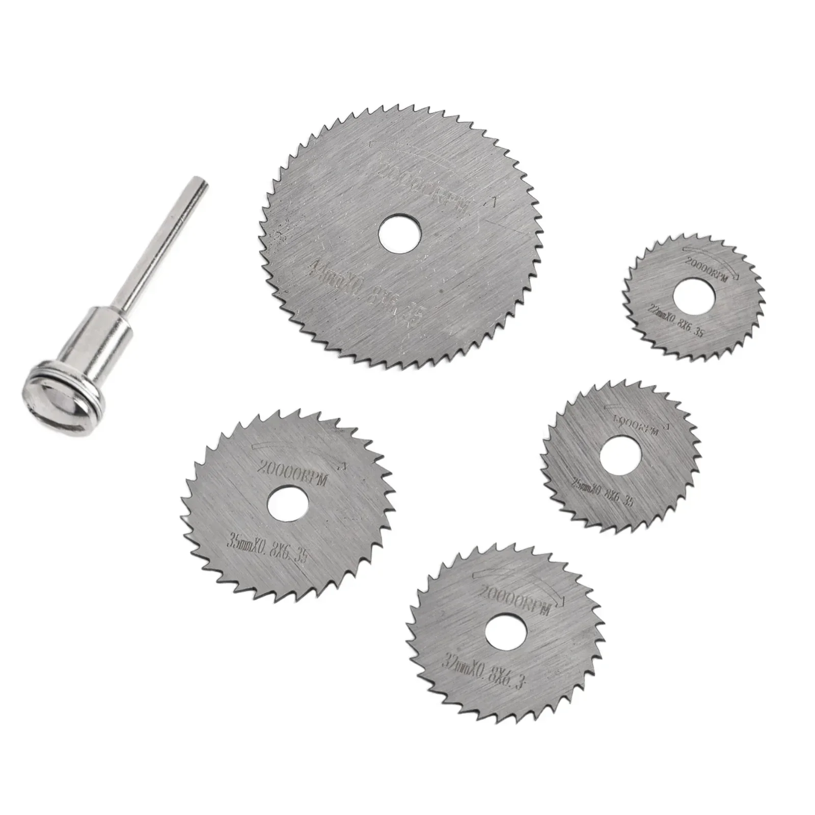 HSS Cutting Disc Rotary Tool Accessories Compatialble For Wood Plastic 6.35mm Cutting Mini Circular Saw Blade 3.2mm Mandrel