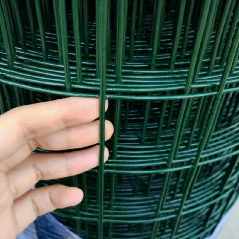 

40" x 100' Whole roll 6cm hole Courtyard wall PVC coated green welded galvanized wire mesh fence panel screen garden outdoor