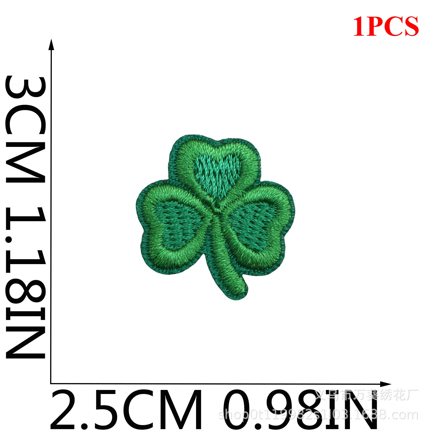 Holiday Atmosphere Small Leaf Patch Sticker Bag Decoration Embroidery Clover Embroidery Cloth Sticker St. Patrick's Chapter Boy