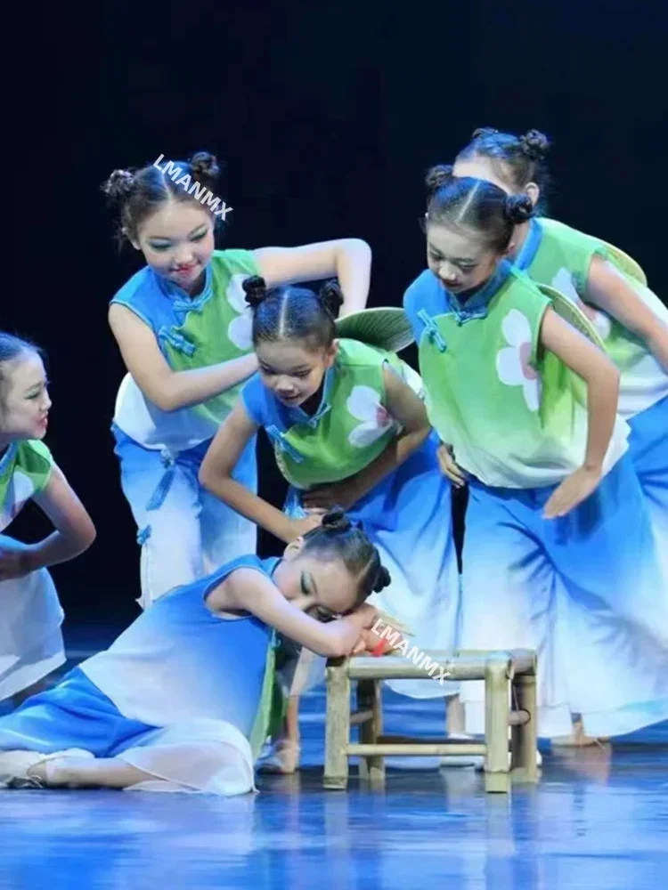 زي رقص للأطفال للفتيات على المسرح الوطني زي أداء لمحبي الرقص