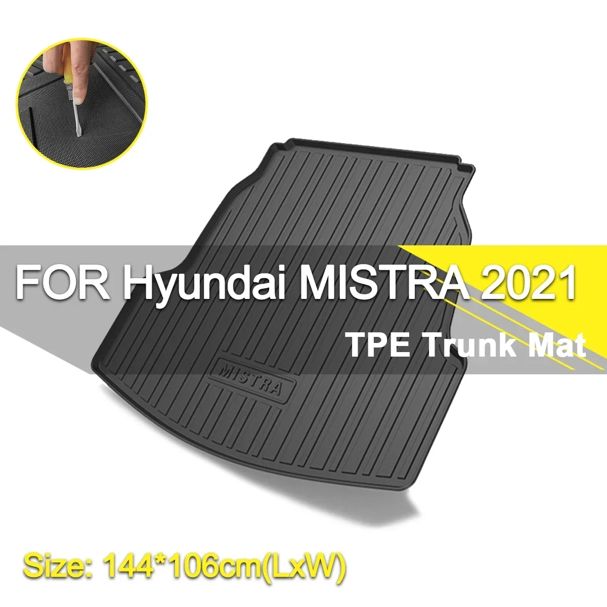 

Car Rear Trunk Cover Mat Waterproof Non-Slip Rubber TPE Cargo Liner Accessories For Hyundai Mistra 2021