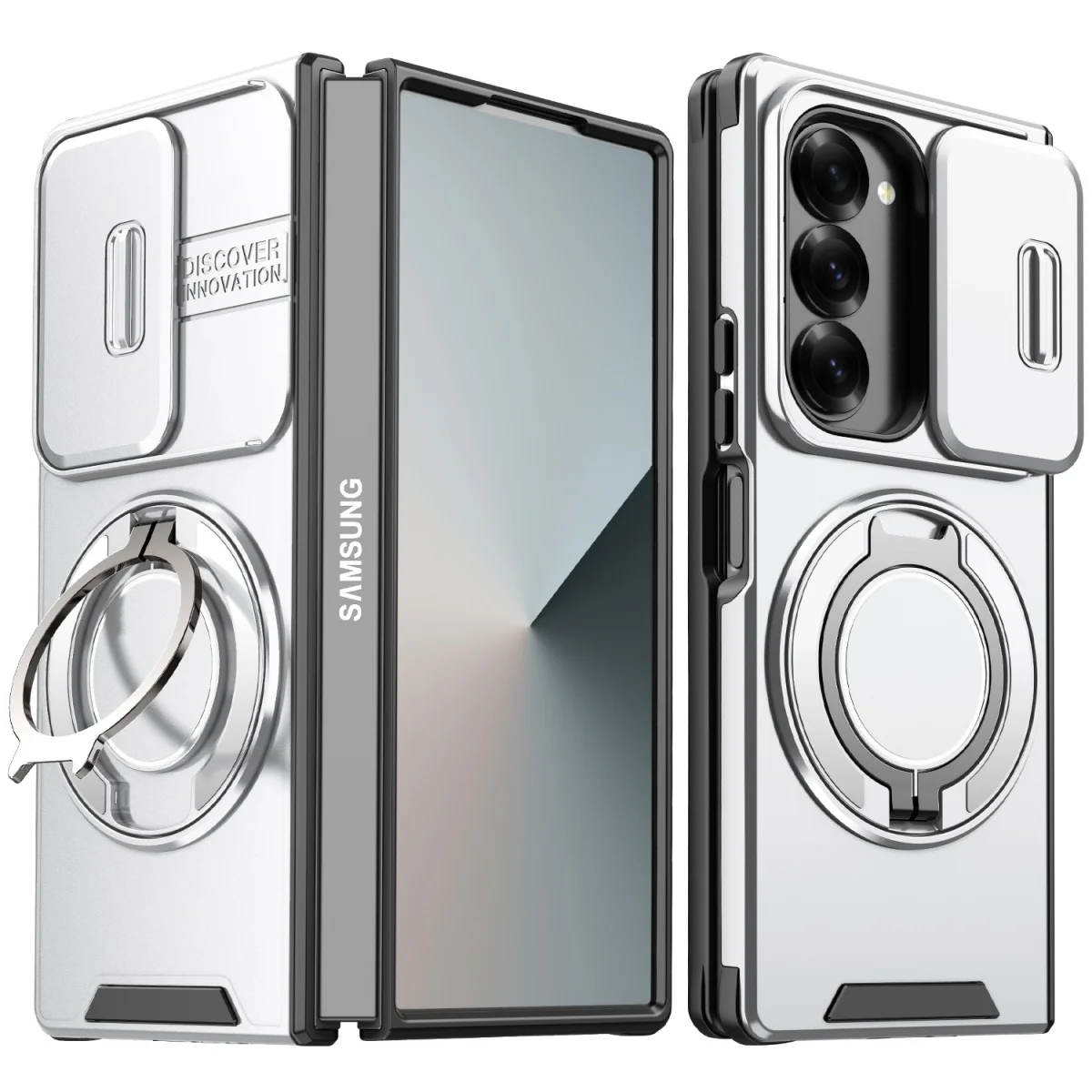 Geeignet für Samsung Galaxy Z Fold 8 Ultra Fold7 Fold6 360-Grad-Drehbare Magnetische Halterung mit Kameraschutz Handyhülle