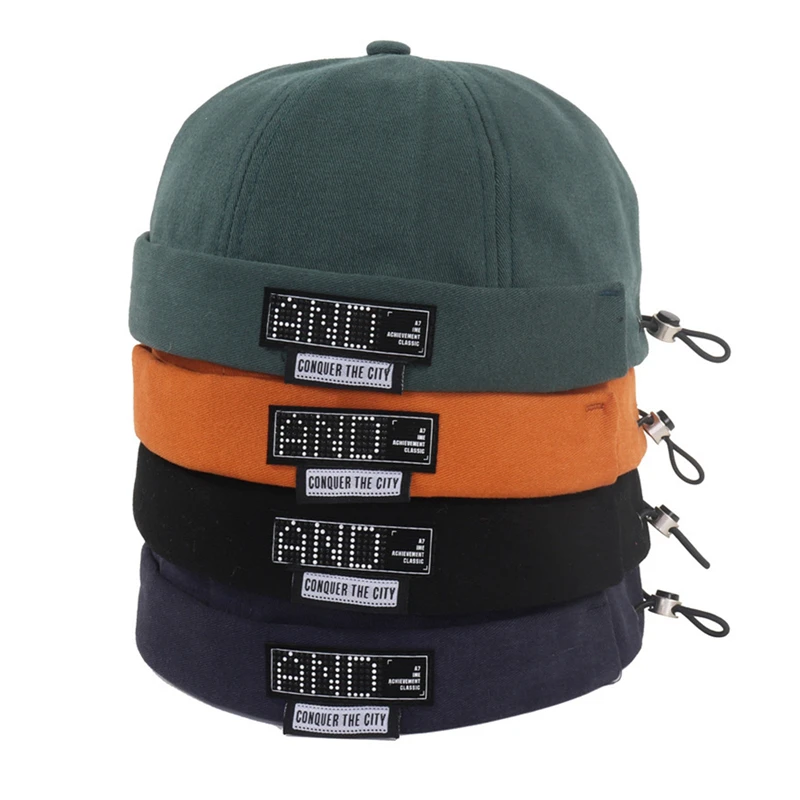 Brimless Hip Hop Hat Docker Caps Elastic Panels Skullcap Sailor Hats Men Women Fashion Cotton Streetwear Beanies Original Cap