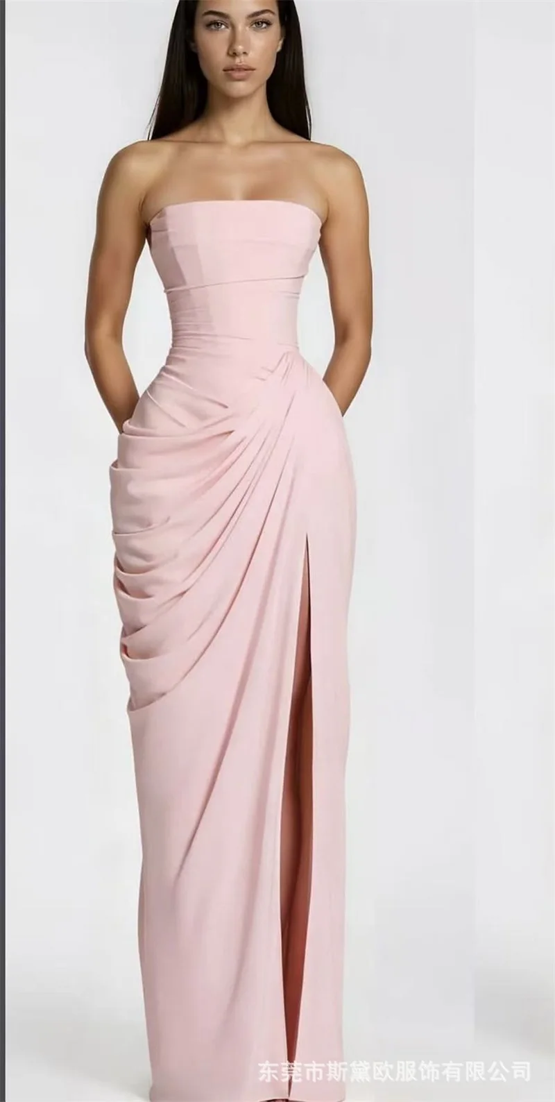 pink-ruffles-prom-dress-sexy-corset-halter-sleeveless-lace-up-back-party-gown-sheath-split-formal-wedding-birthday-evening-robe