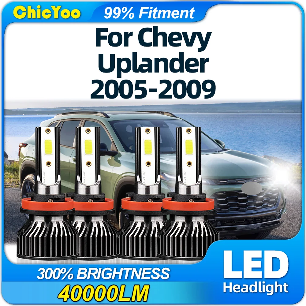 40000LM LED Headlight 240W Front Lights Bulbs 6000K White 12V CSP Chip Car Headlamps For Chevy Uplander 2005 2006 2007 2008 2009