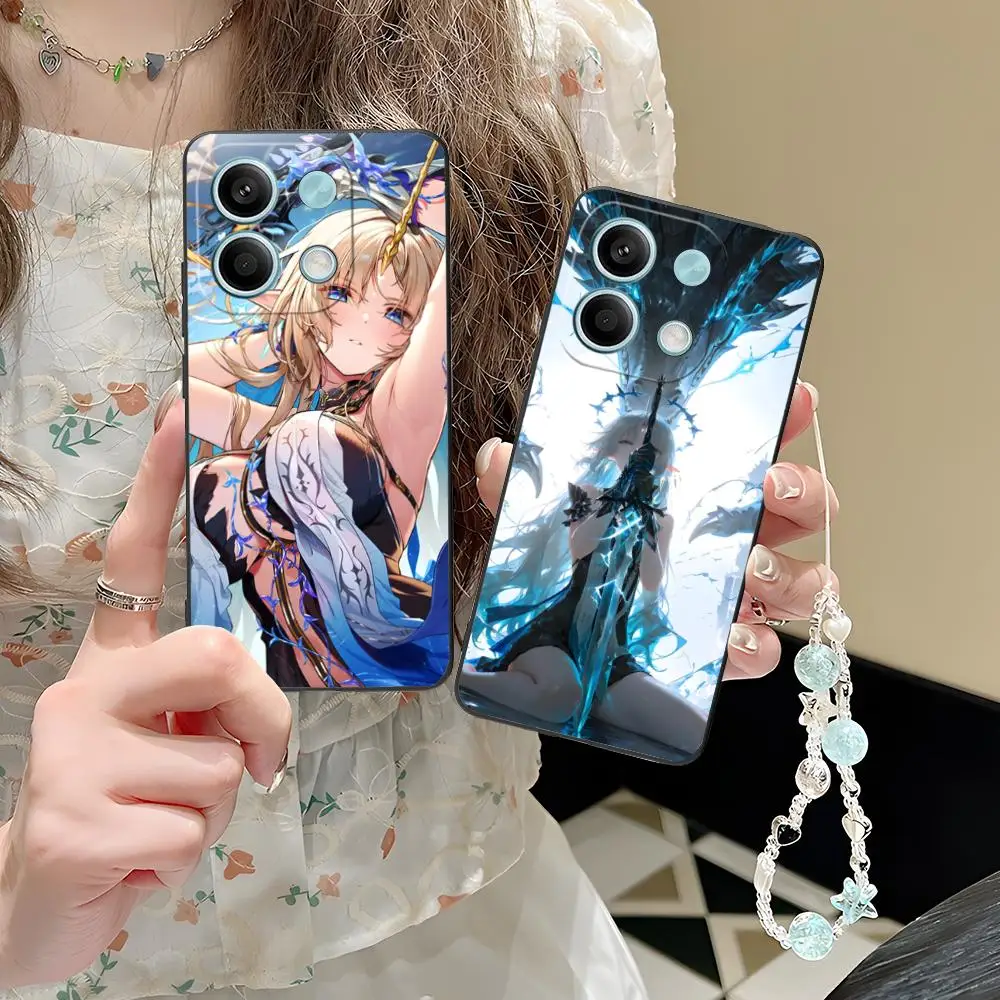 حافظة هاتف Wuthering Waves Fleurdelys لهاتف POCO M7 M6 M5 M4 M3 X7 X6 X5 X4 X3 Pro GT 5G غطاء طباعة ملون للهاتف الذكي جميل