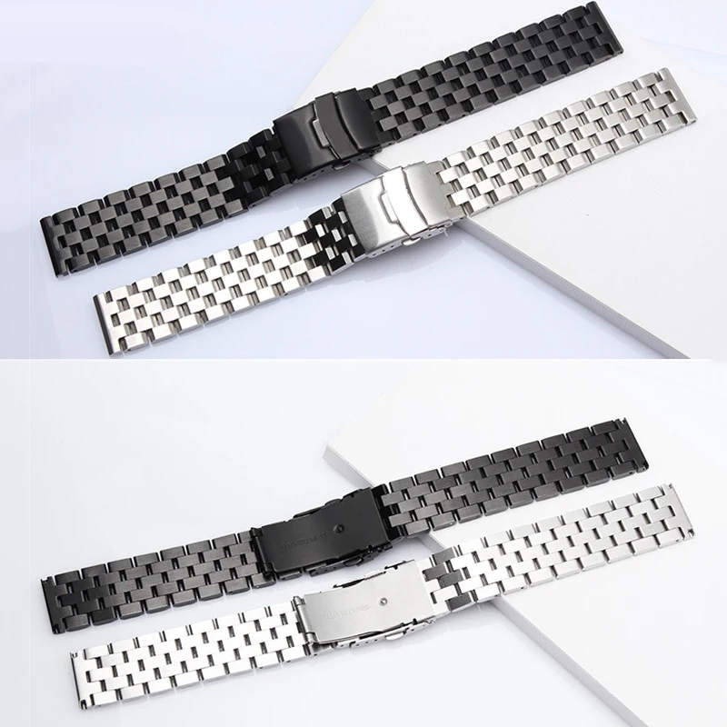 316L stainless steel 20mm 22mm watch Strap fit for seiko skx007 skx009 Tuna 6105 6309 diving watch replace Bracelet Wristband