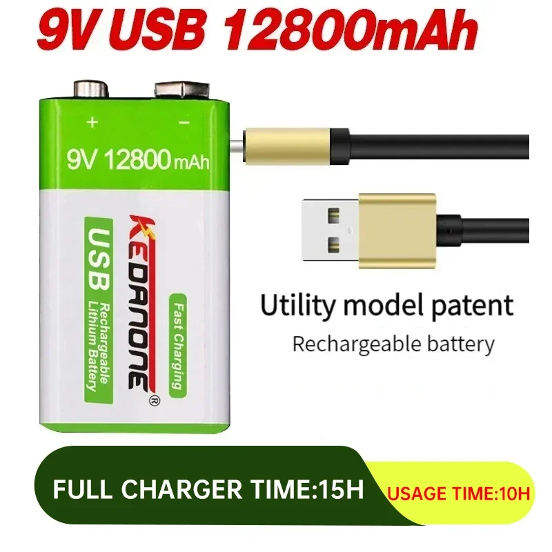 

Used for RC helicopter model microphone toys, large capacity micro USB,9-volt Li-ion rechargeable battery, 9V Li-ion battery