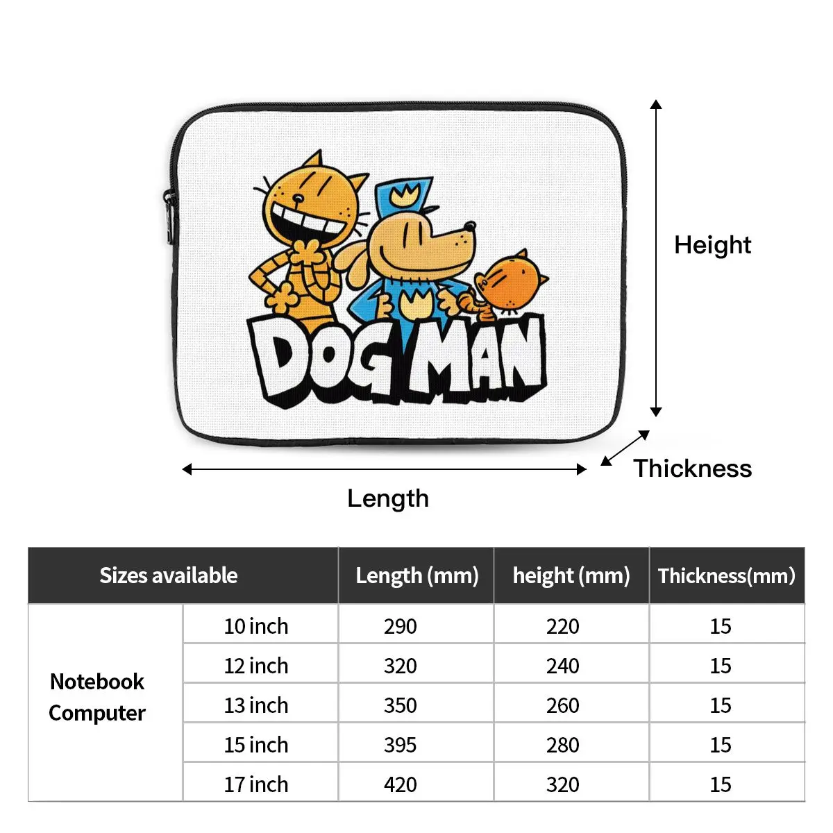 Dog Man Cat And Cute Man Notebook Laptop Bag Case Pouch 10 12 13 15 17 Inch Notebook Sleeve Cover Bag Tablet Shockproof Case Bag