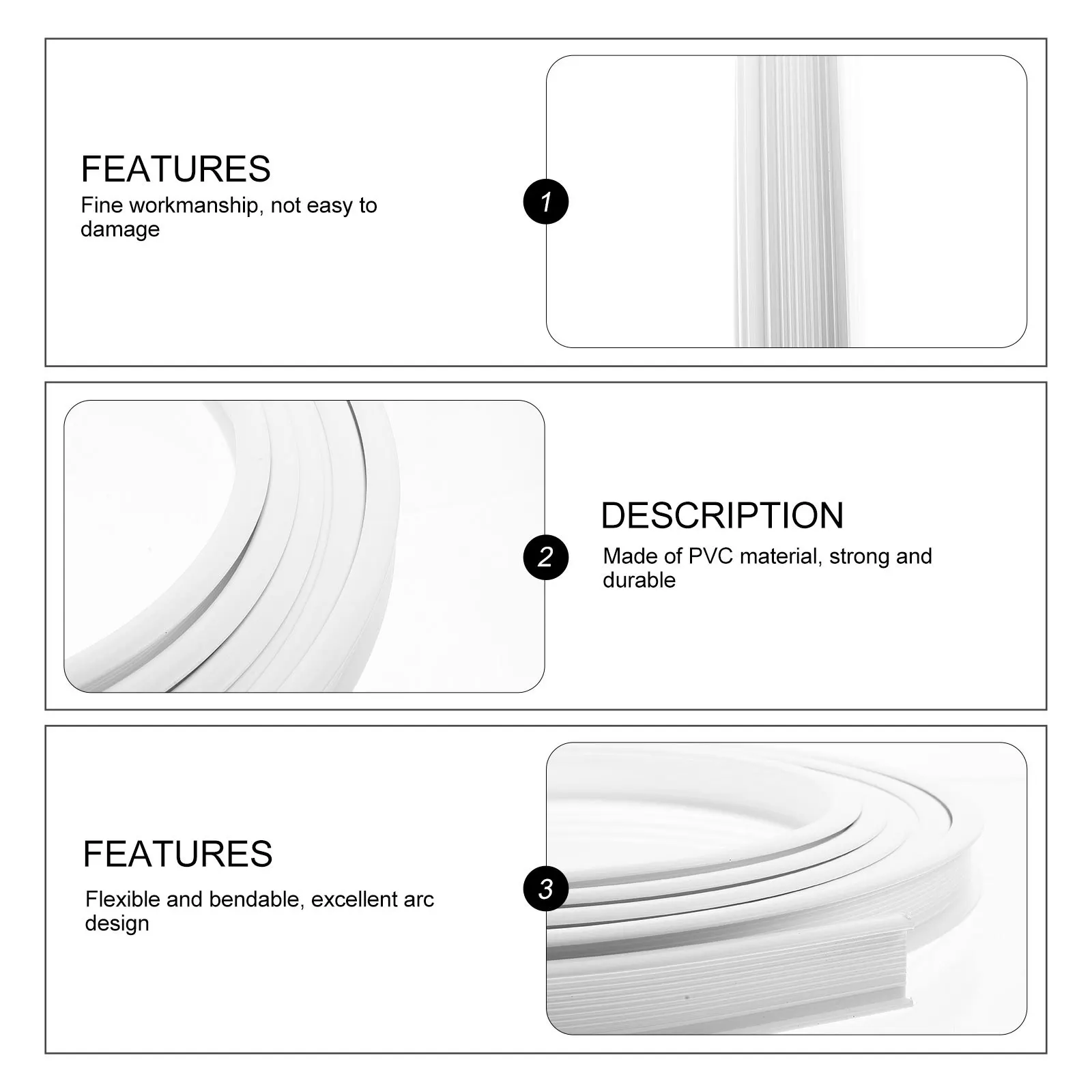 

1 set 1 Set Ceiling Curtain Track Flexible Pvc Steel Silent Room Divider System Bay Window Curved Rail Home Curtain