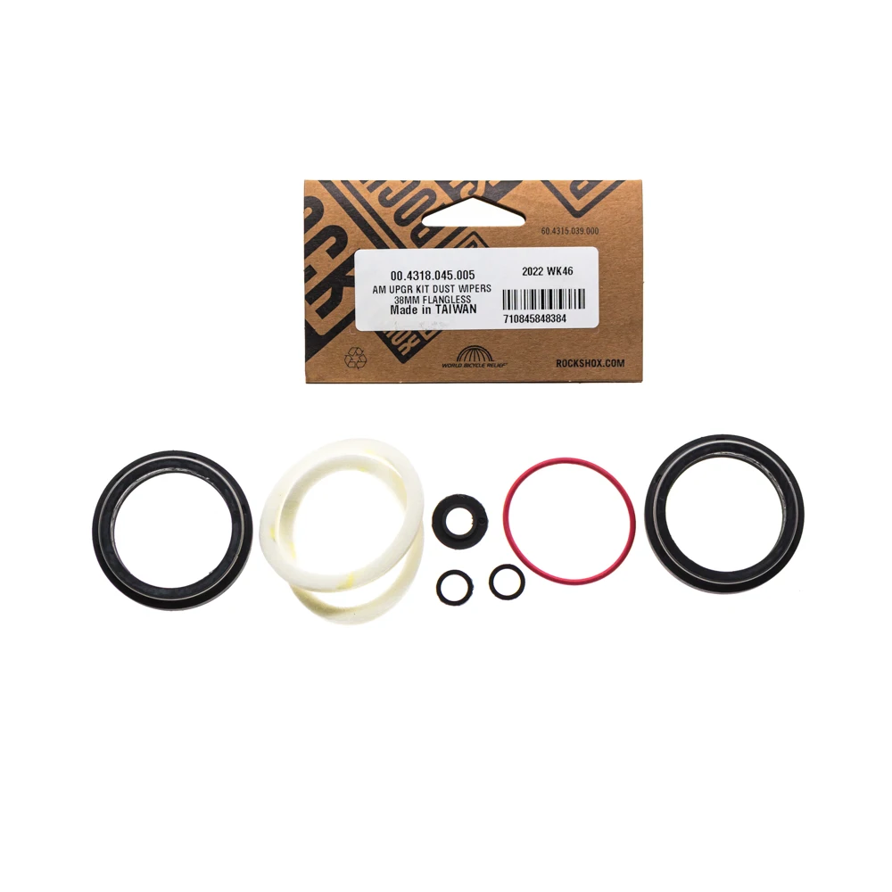 ROCKSHOX FORK DUST WIPER UPGRADE KIT 38MM BLACK FLANGELESS ULTRA-LOW FRICTION SKF SEALS ZEB / DOMAIN 00.4318.045.005