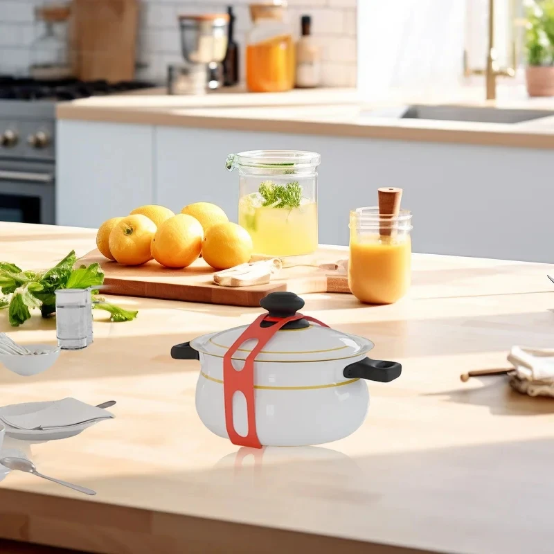 54cm Wiederverwendbarer Deckelriemen Silikon-Elastikband Universeller Topfdeckelhalter für Lunchbox Elastikband Outdoor-Geschirr-Zubehör – Detail 7