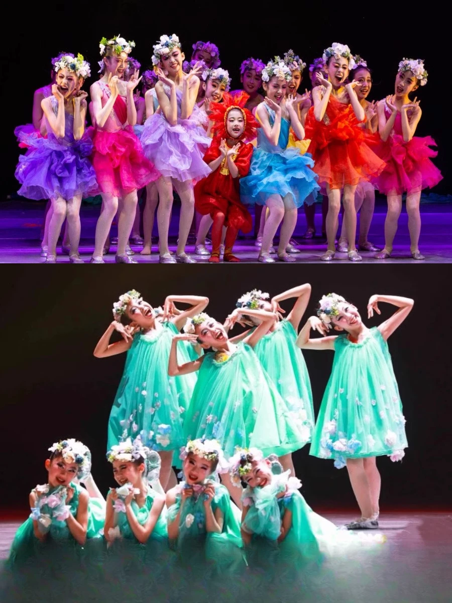 

Our motherland is a garden. Original dance performance costumes, performance costumes, flower garlands, headwea