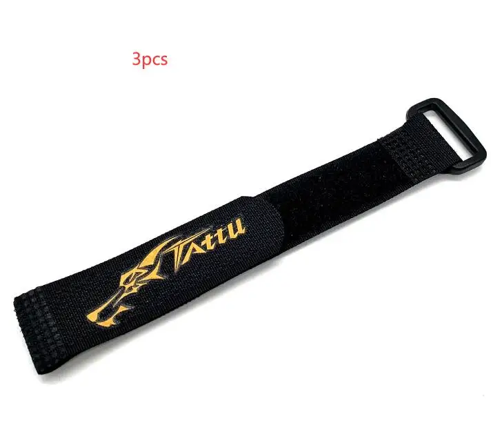 3PCS ACE Tattu 250x25mm Adjustable Battery Strap Non Slip Anti Drop Hook loop Stripping Fixator Lock Securing Tie Strap for RC